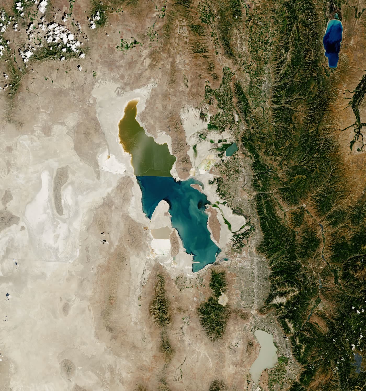 Great Salt Lake from orbit, July 2022